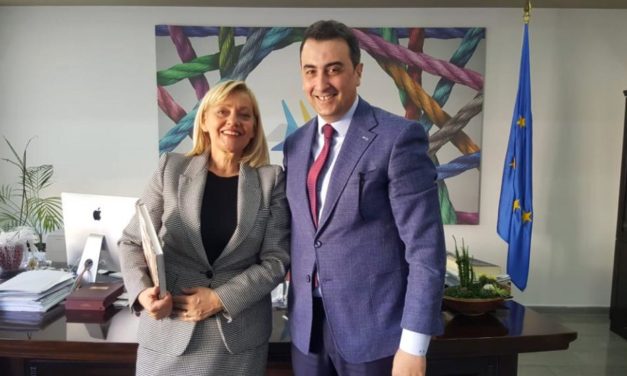 The Vice President of the Euroregion Aldrin Dalipi meets in Tirana the Ambassador of the Republic of Croatia in Albania